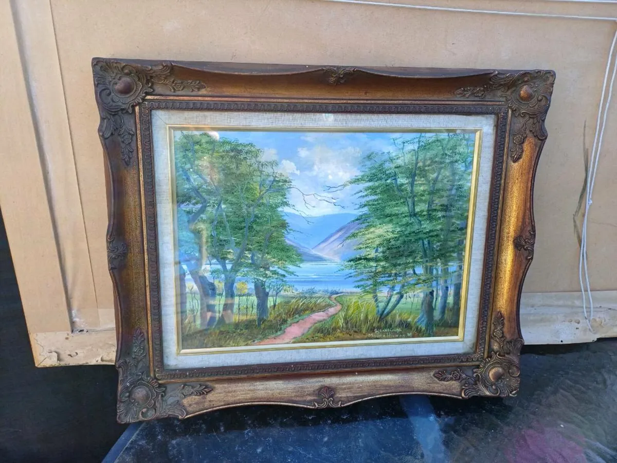 Vintage Oil on Canvas Painting - Image 1