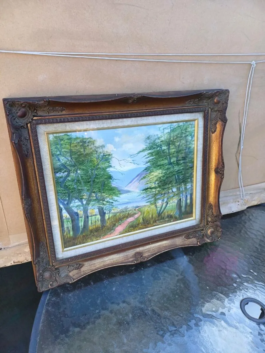 Vintage Oil on Canvas Painting - Image 3