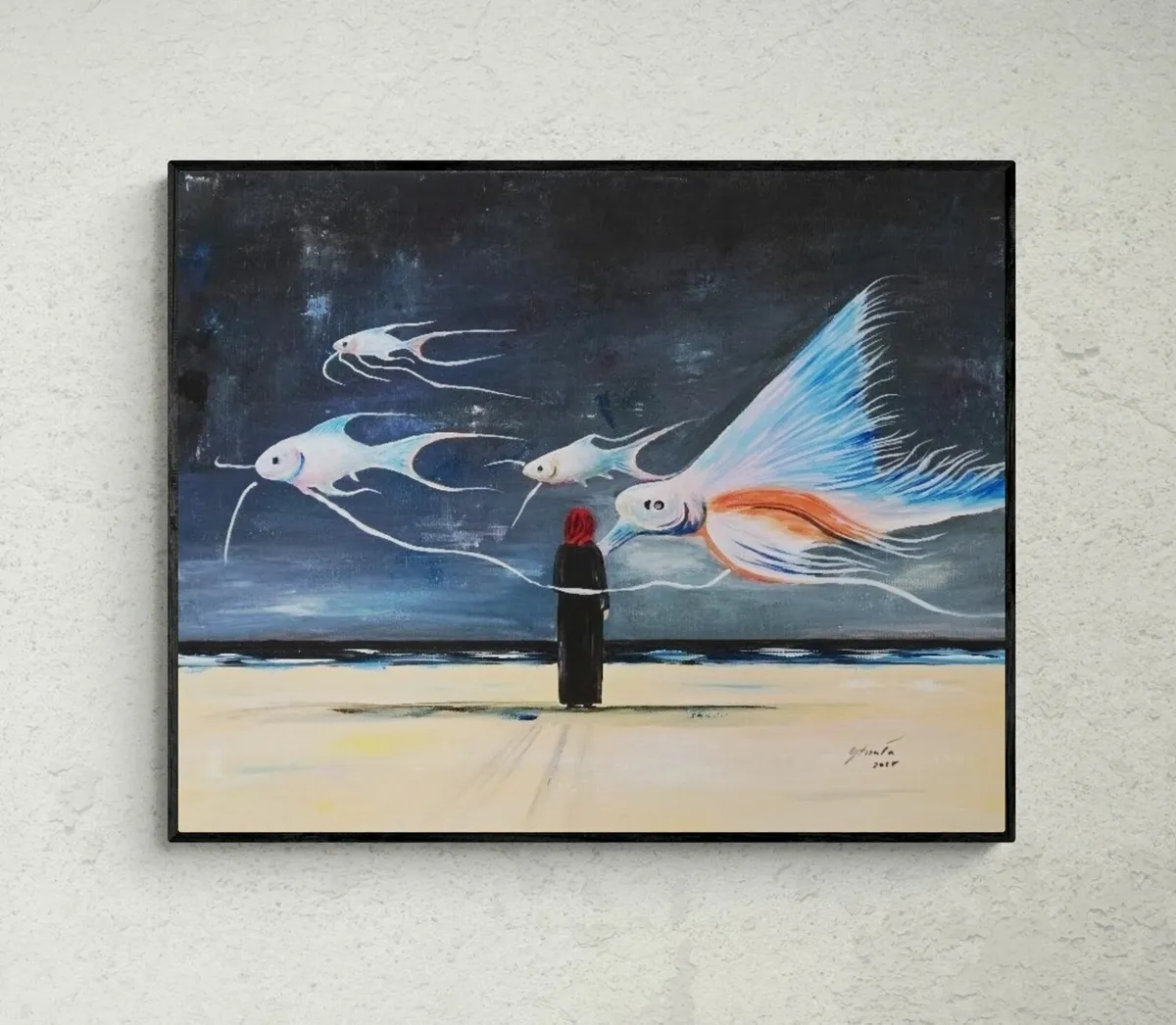 Original hand paint picture, painting by Strzala - Image 1