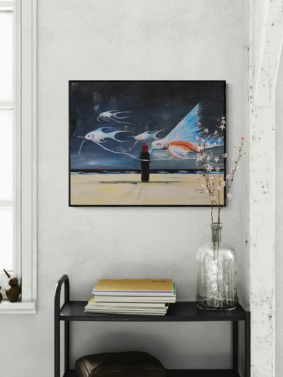 Original hand paint picture, painting by Strzala - Image 2