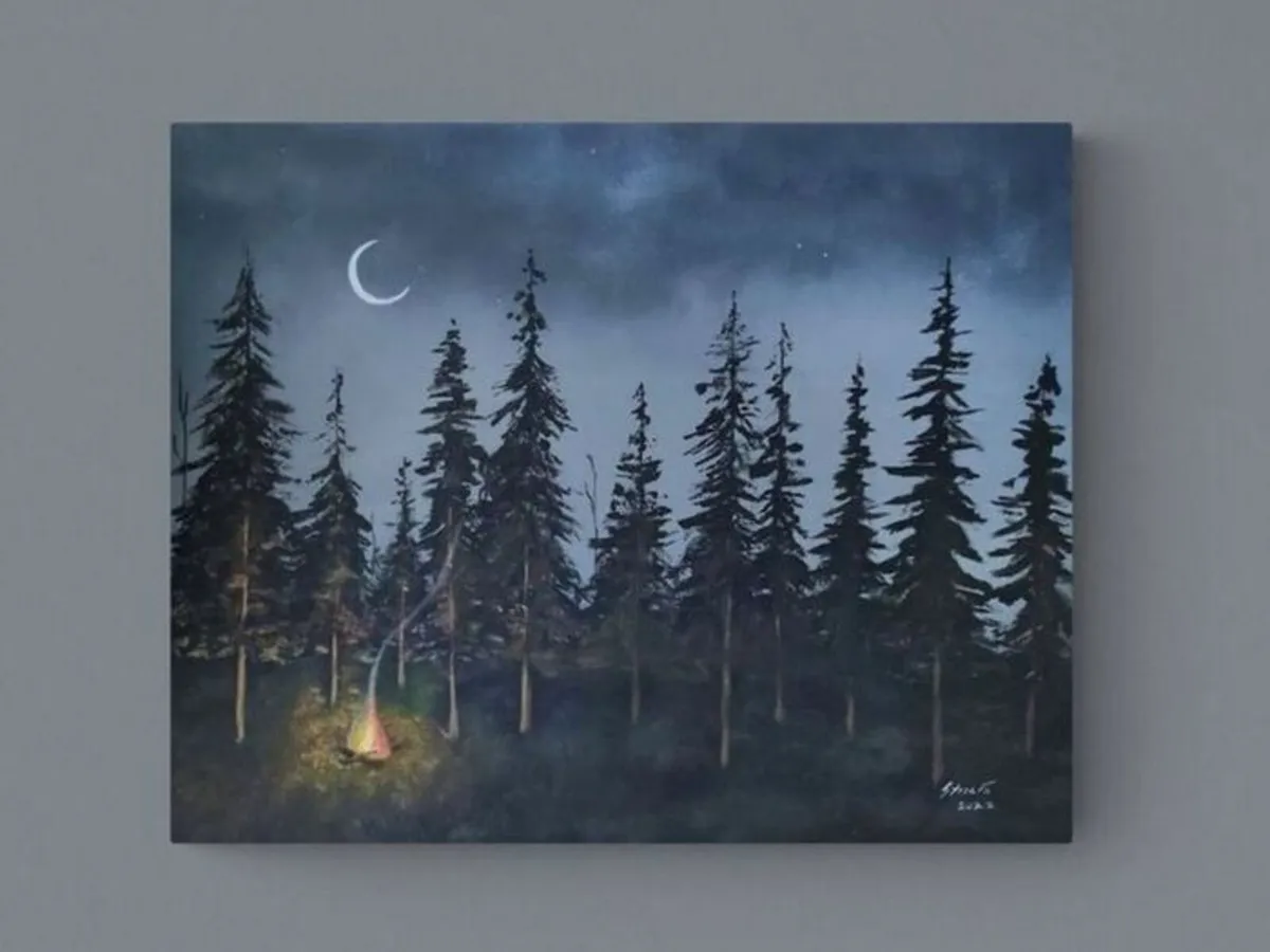 Hand paint picture, acrylic painting by Strzala - Image 1