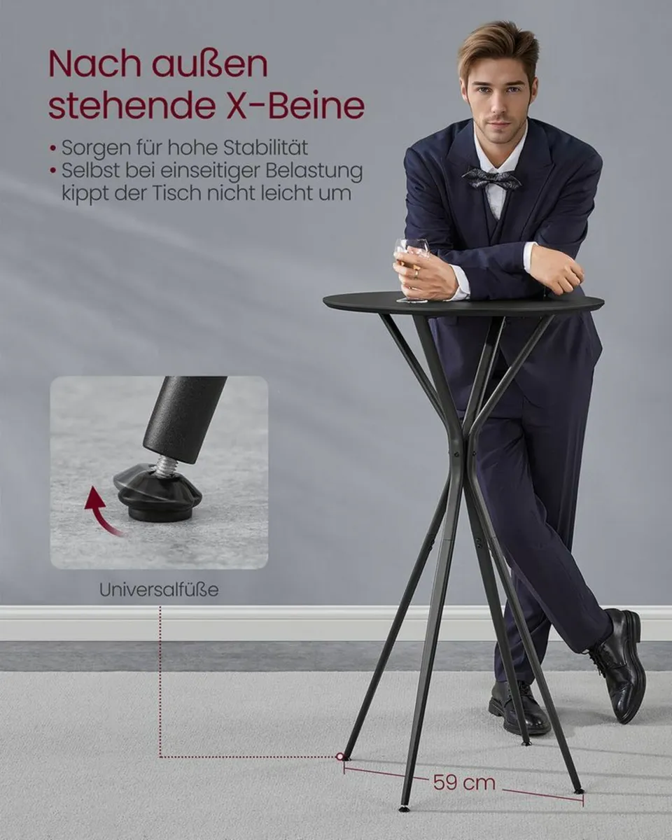 Round Bar table with metal frame - Image 3