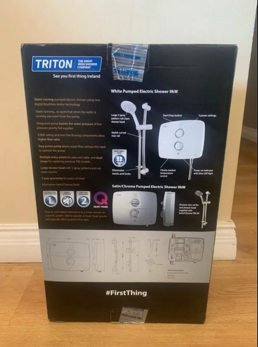 Triton T90 SR Pumped Electric Shower - Brand New - Image 2