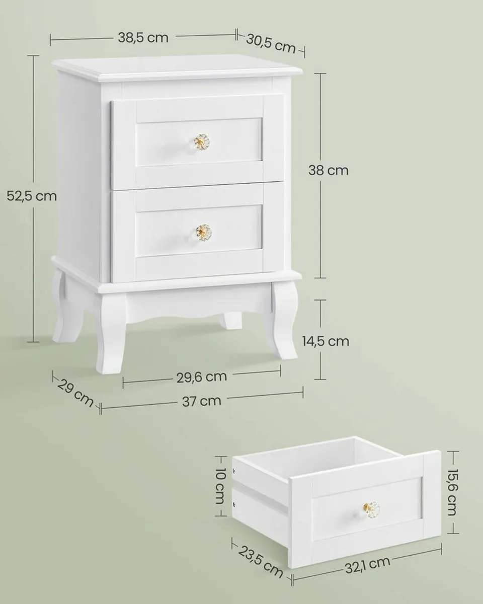 2 x bedside tabke lockers - Image 4