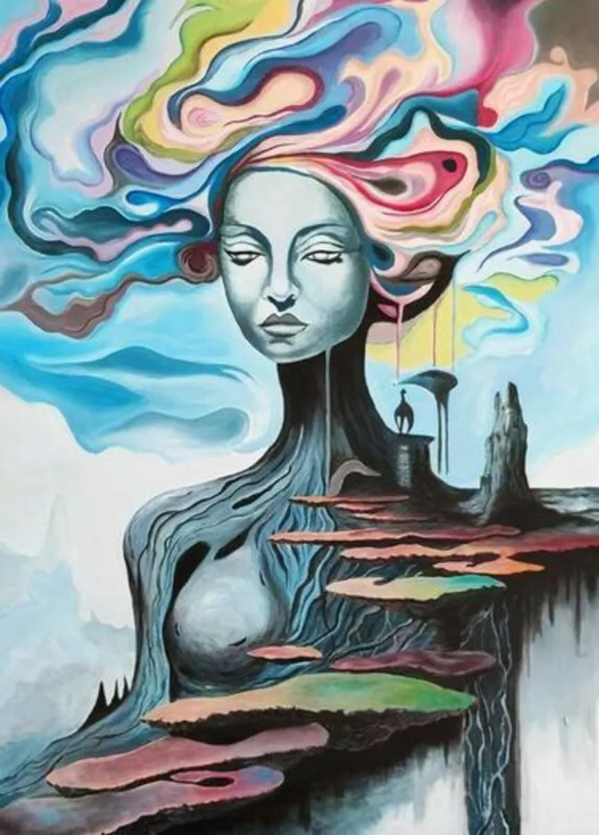 Hand paint picture, acrylic painting by Strzala