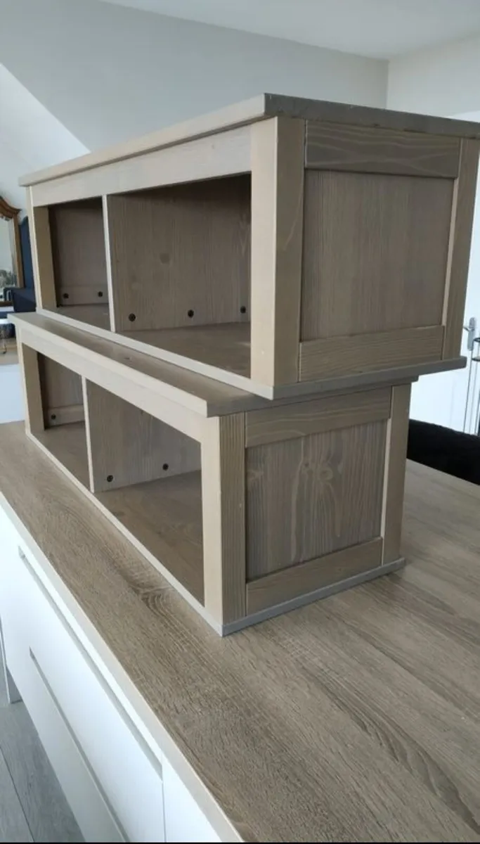 Hemnes shelving unit tv bench x 2 - Image 1