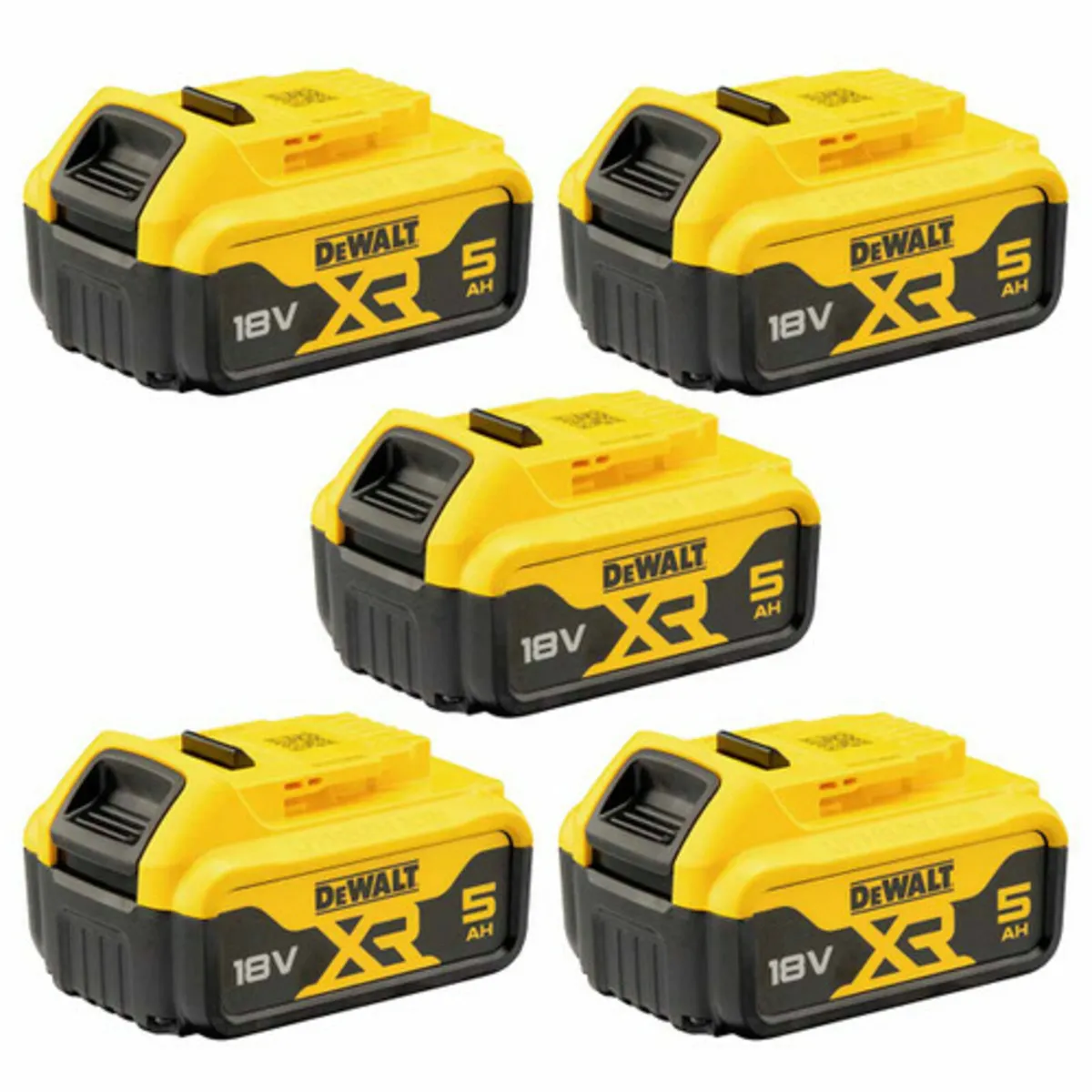 DeWalt 18v 5Ah Battery 5 Pack - New