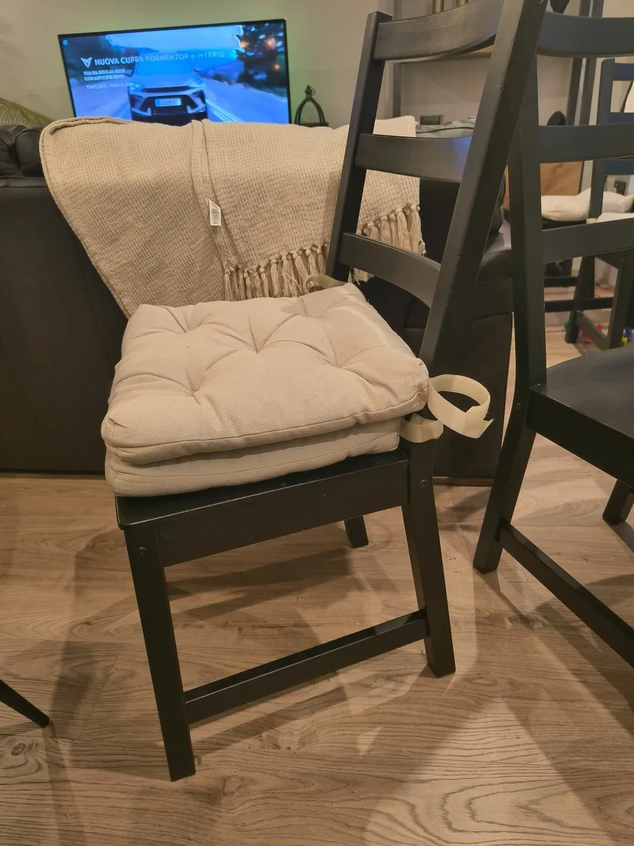 4 X Black NORDVIKEN Ikea Chairs - Image 2