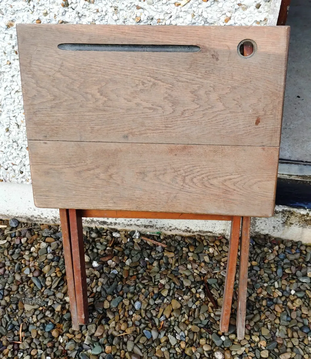 VINTAGE SCHOOL DESK (USED). - Image 4