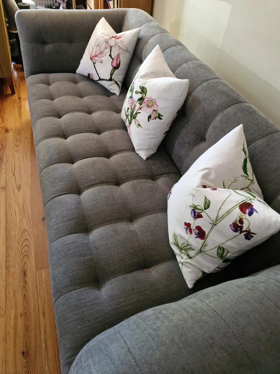 4 Seater Sofa Couch & Foot Stool - Image 3