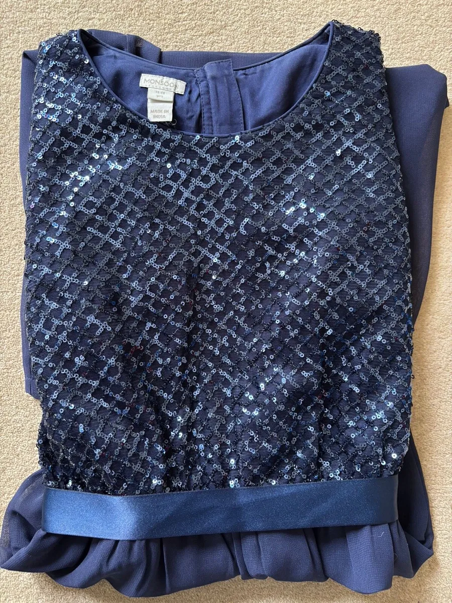 Monsoon navy sparkly jumpsuit age 12-13 - Image 2