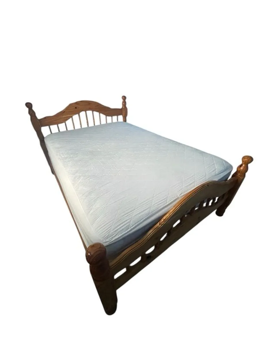 Double Bed Base and Mattress - Image 1