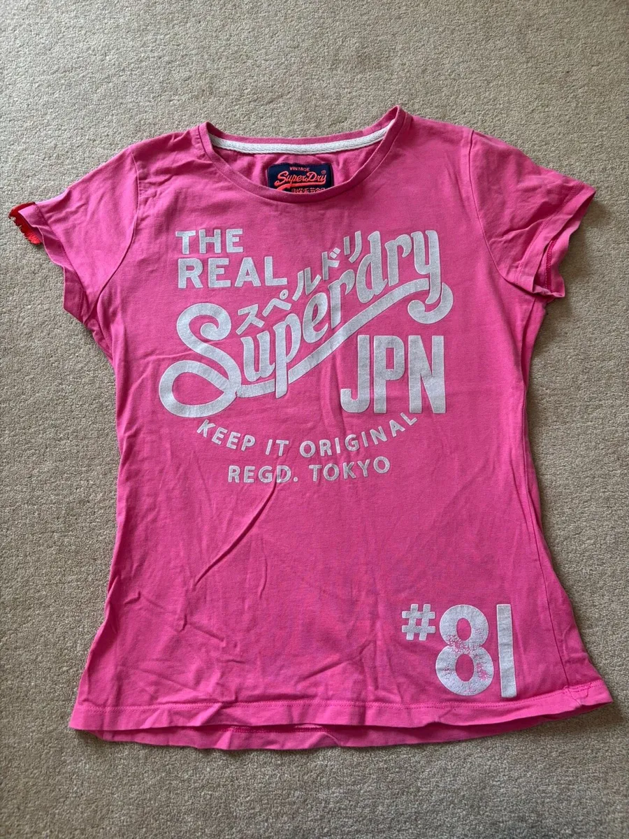 Superdry pink T-shirt age 13-14 - Image 1