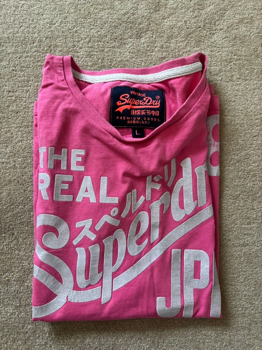 Superdry pink T-shirt age 13-14 - Image 3