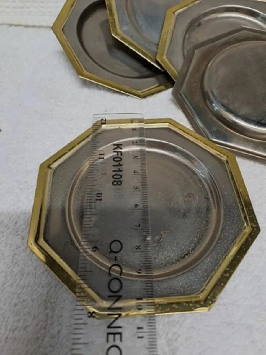 5 Vintage octagonal coasters - Image 4