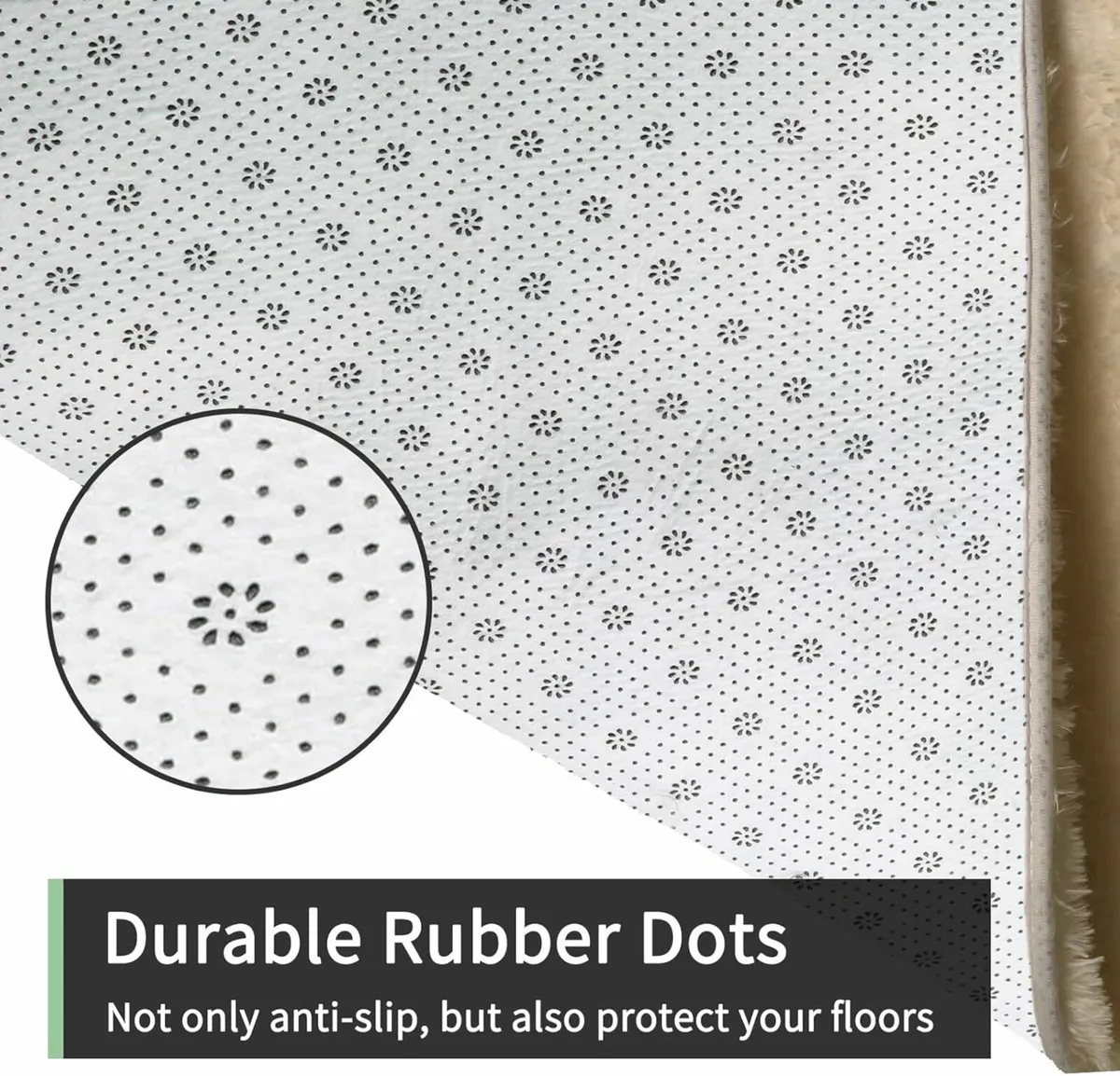 Living Room Beige Soft Rug Fluffy Rugs 120x160cm - Image 4