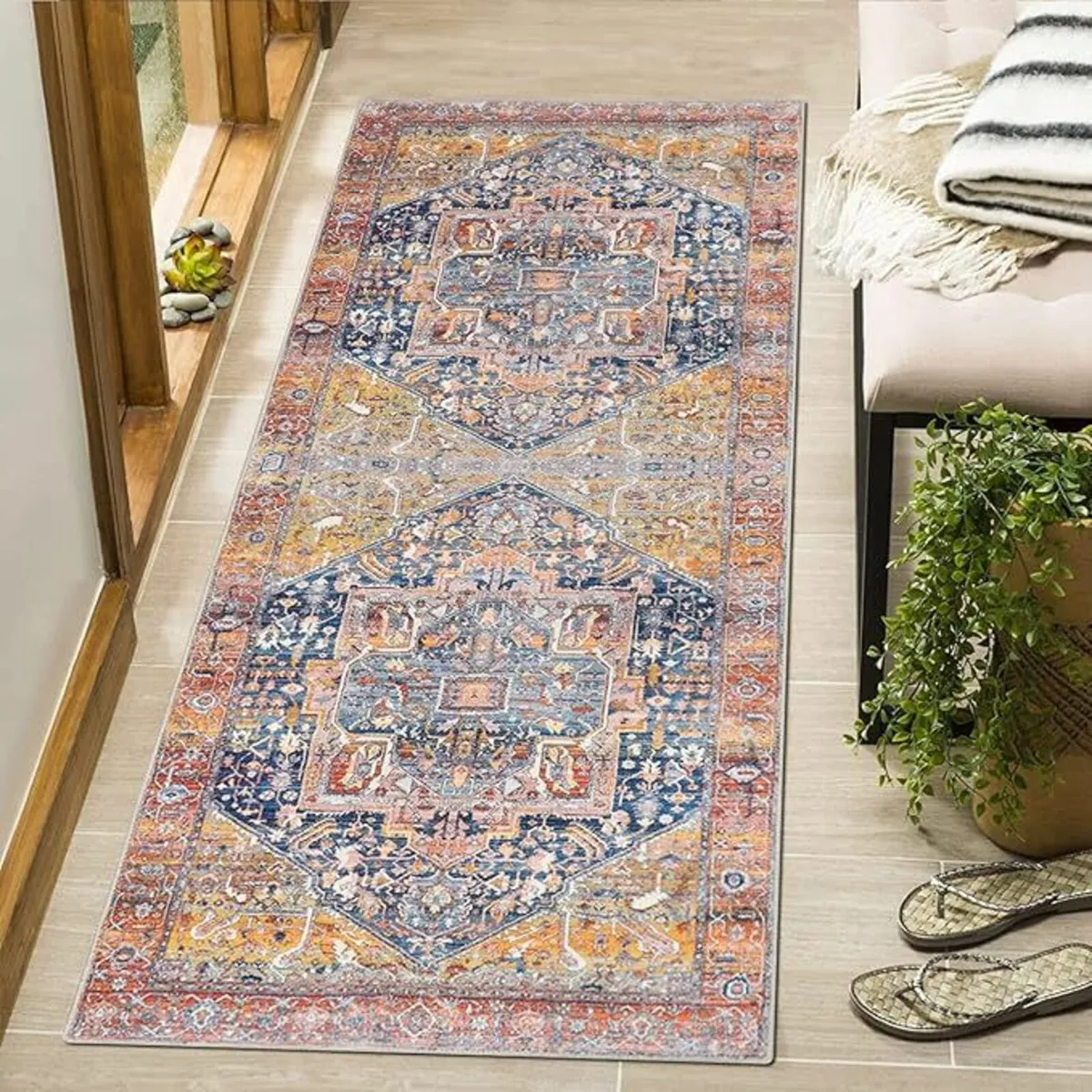 Vintage Rugs 60x130cm Washable hallway bedroom - Image 2