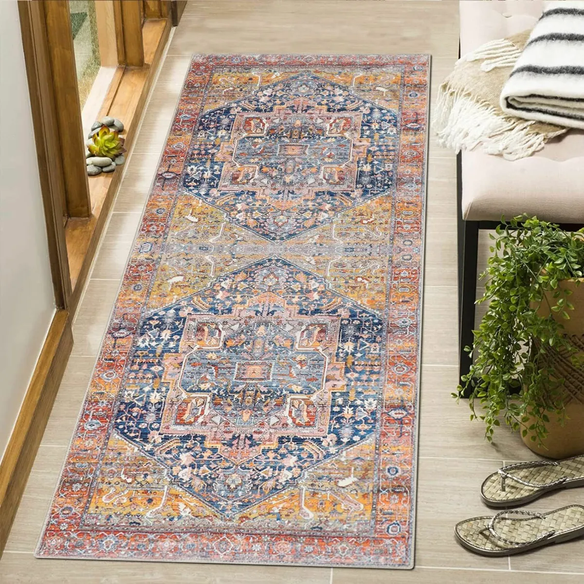 Vintage Rugs 60x130cm Washable hallway bedroom - Image 1