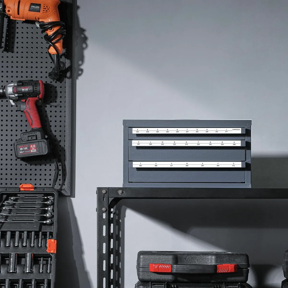 Three-Drawer Stackable Drill Bit Organizer Cabinet - Image 2
