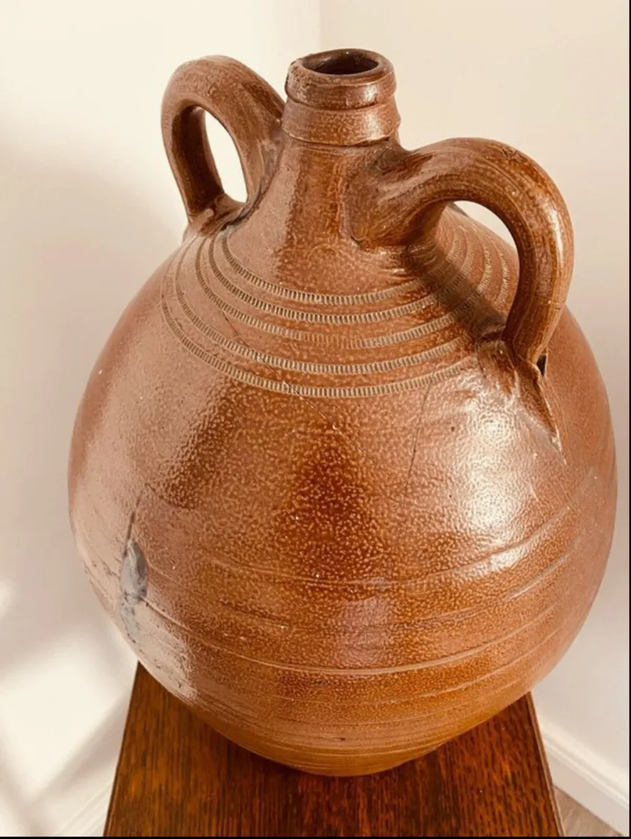 Large Vintage Glazed Ceramic Pot - Image 3