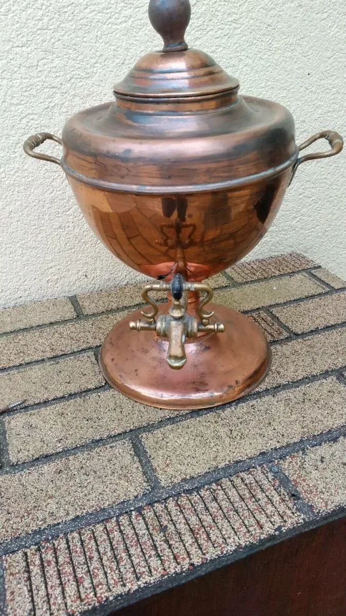 Antique Copper and Brass Samovar - Image 1