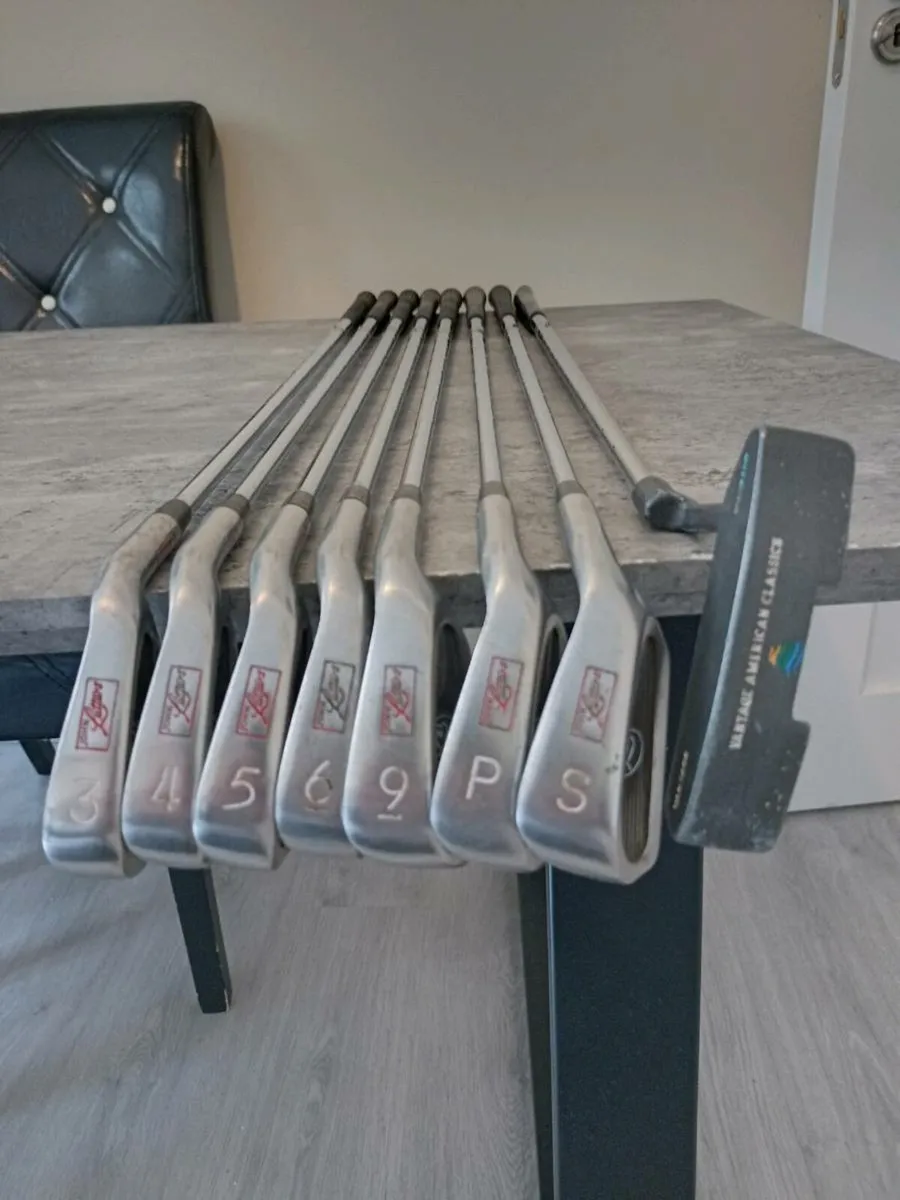 John Letters golf irons and putter. Right handed - Image 1