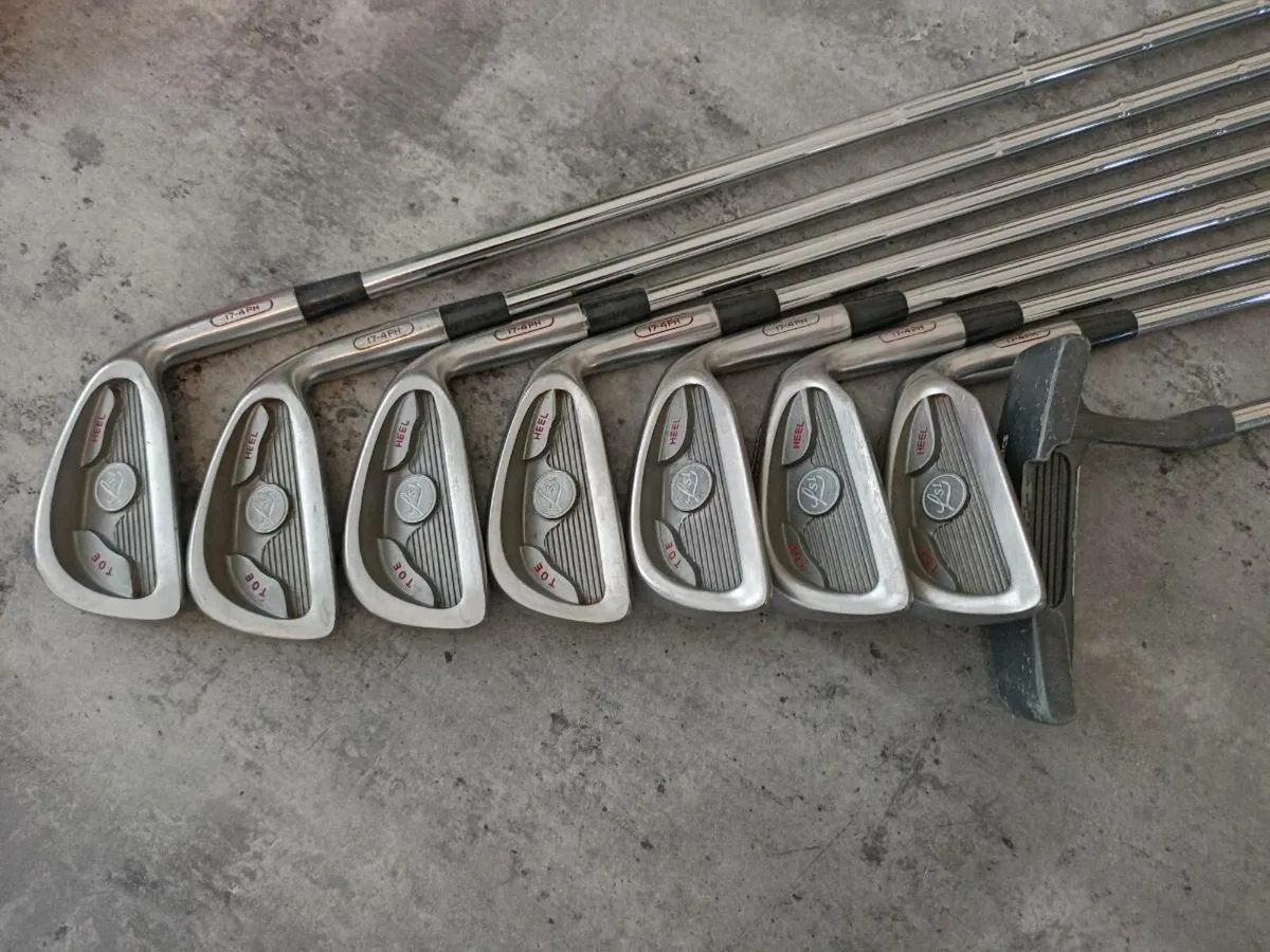 John Letters golf irons and putter. Right handed - Image 2