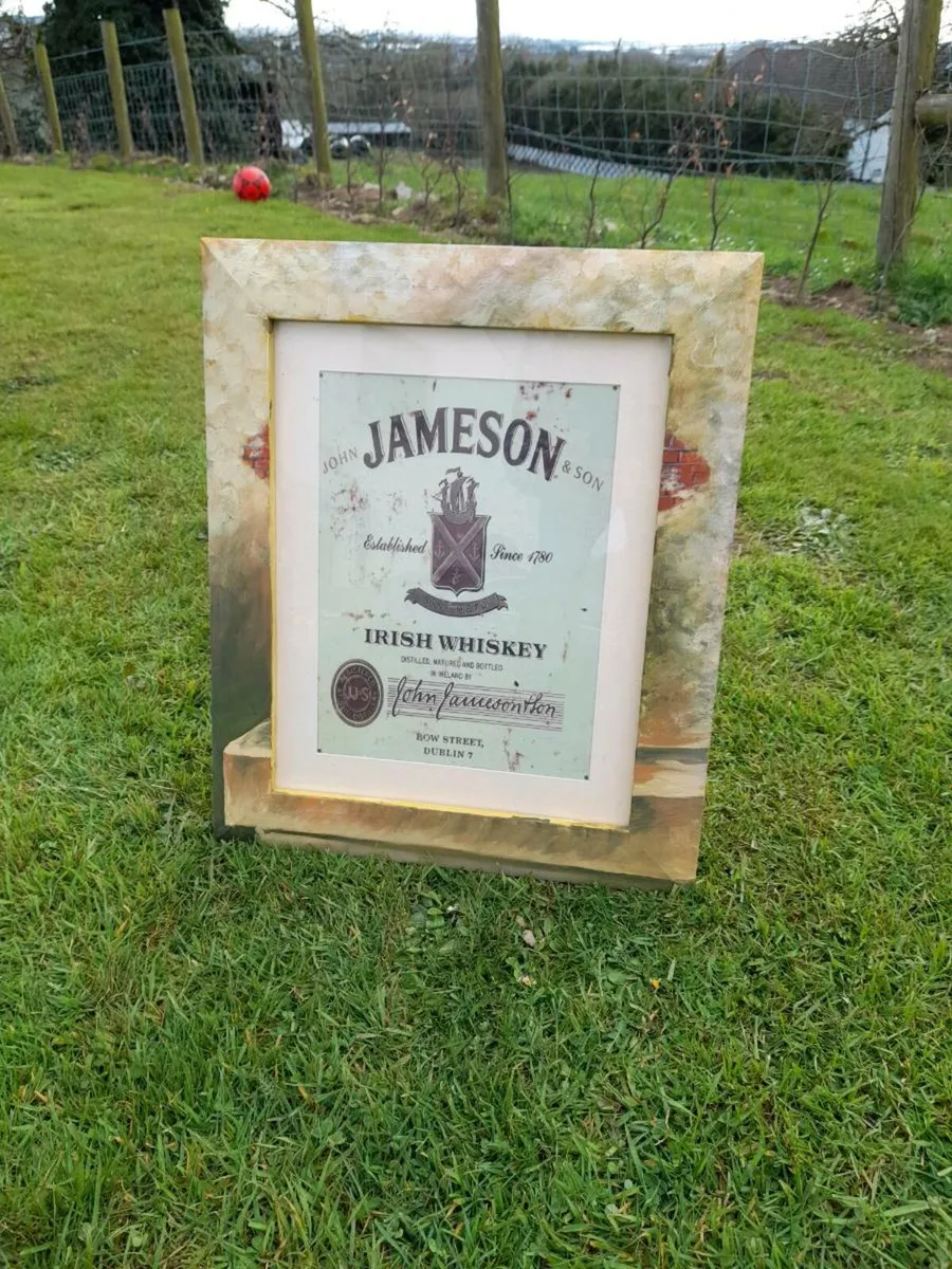Jameson Tin Sign Framed - Image 1