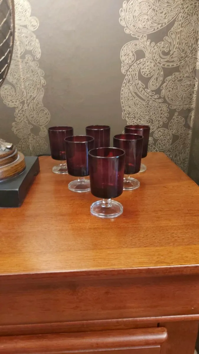 Ruby Red Vintage  Luminarc [x6] - Image 1