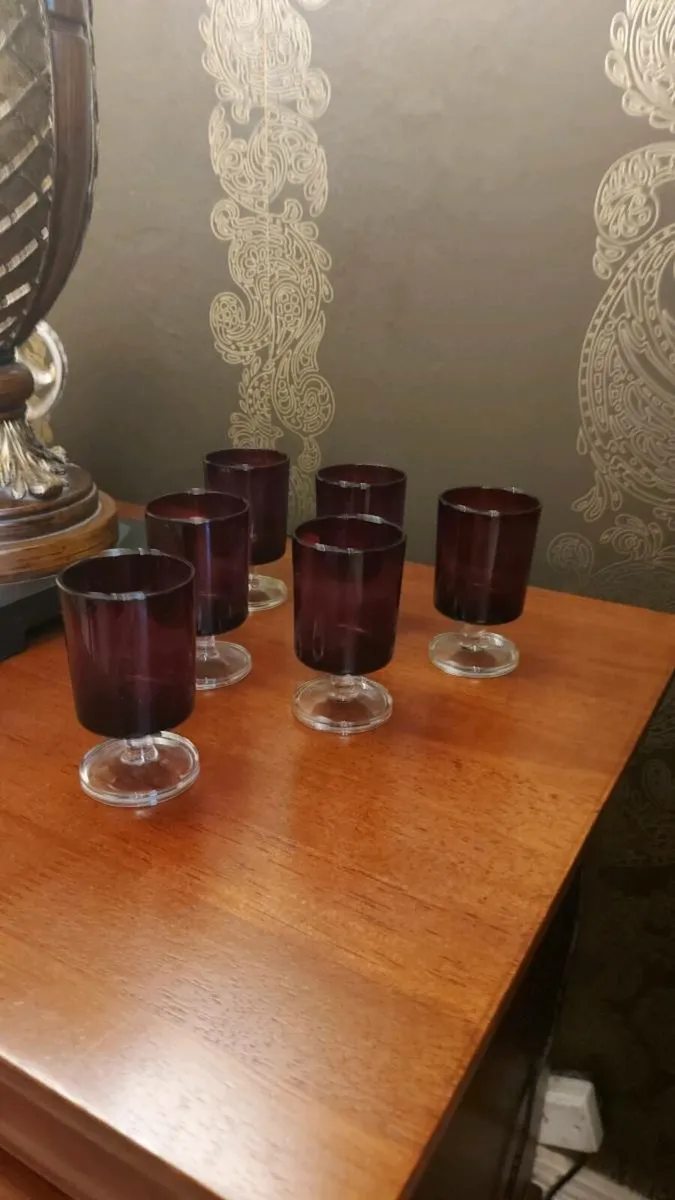 Ruby Red Vintage  Luminarc [x6] - Image 3