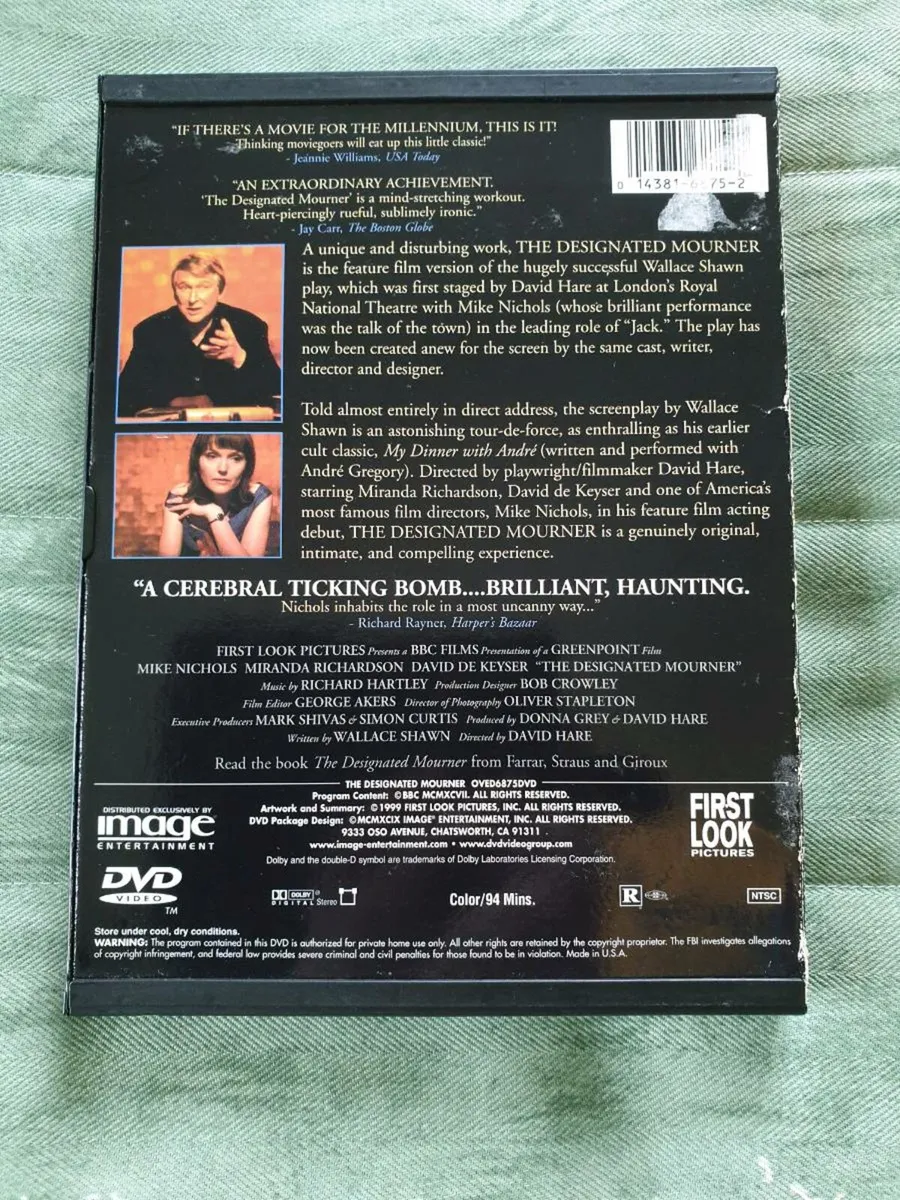 The Designated Mourner David Hare 1997 DVD - Image 3