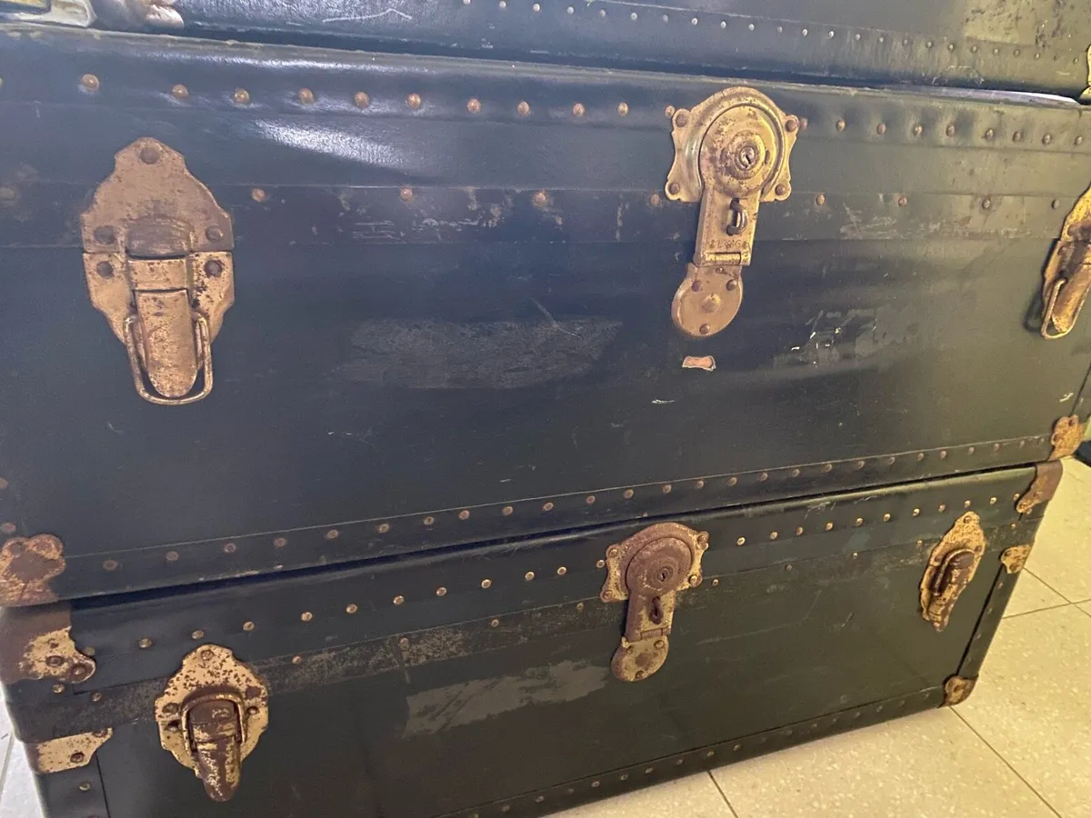 Vintage carriage steamer trunks - Image 1