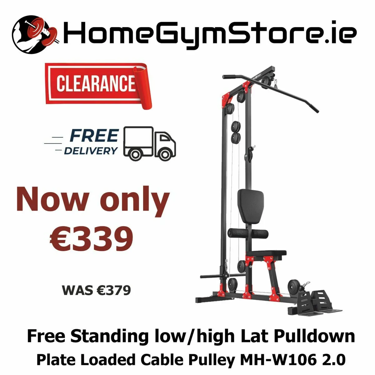 Free Standing low/high Lat Pulldown Cable Pulley - Image 1