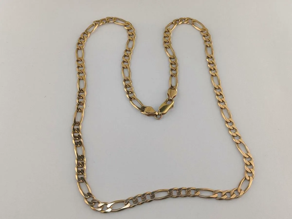 9ct Gold Curb Chain Necklace - Image 1