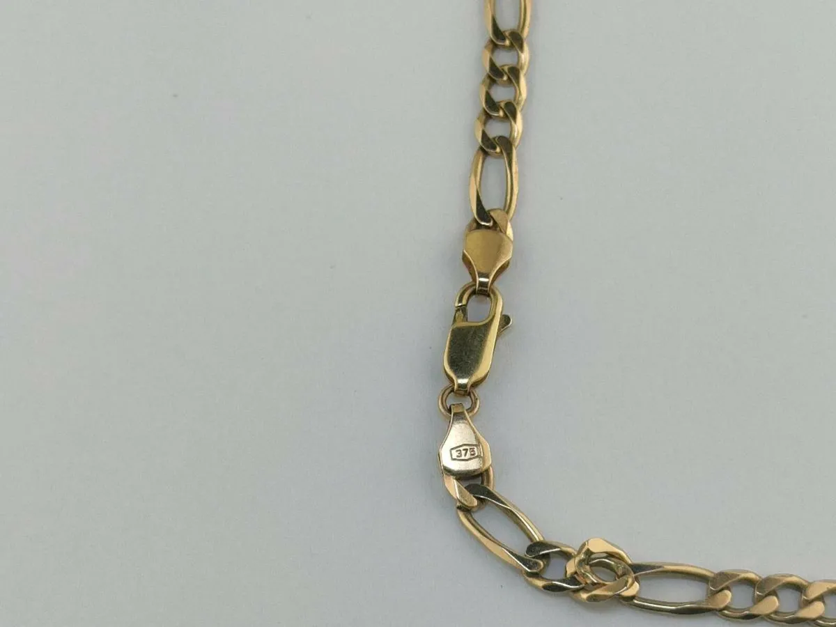 9ct Gold Curb Chain Necklace - Image 3