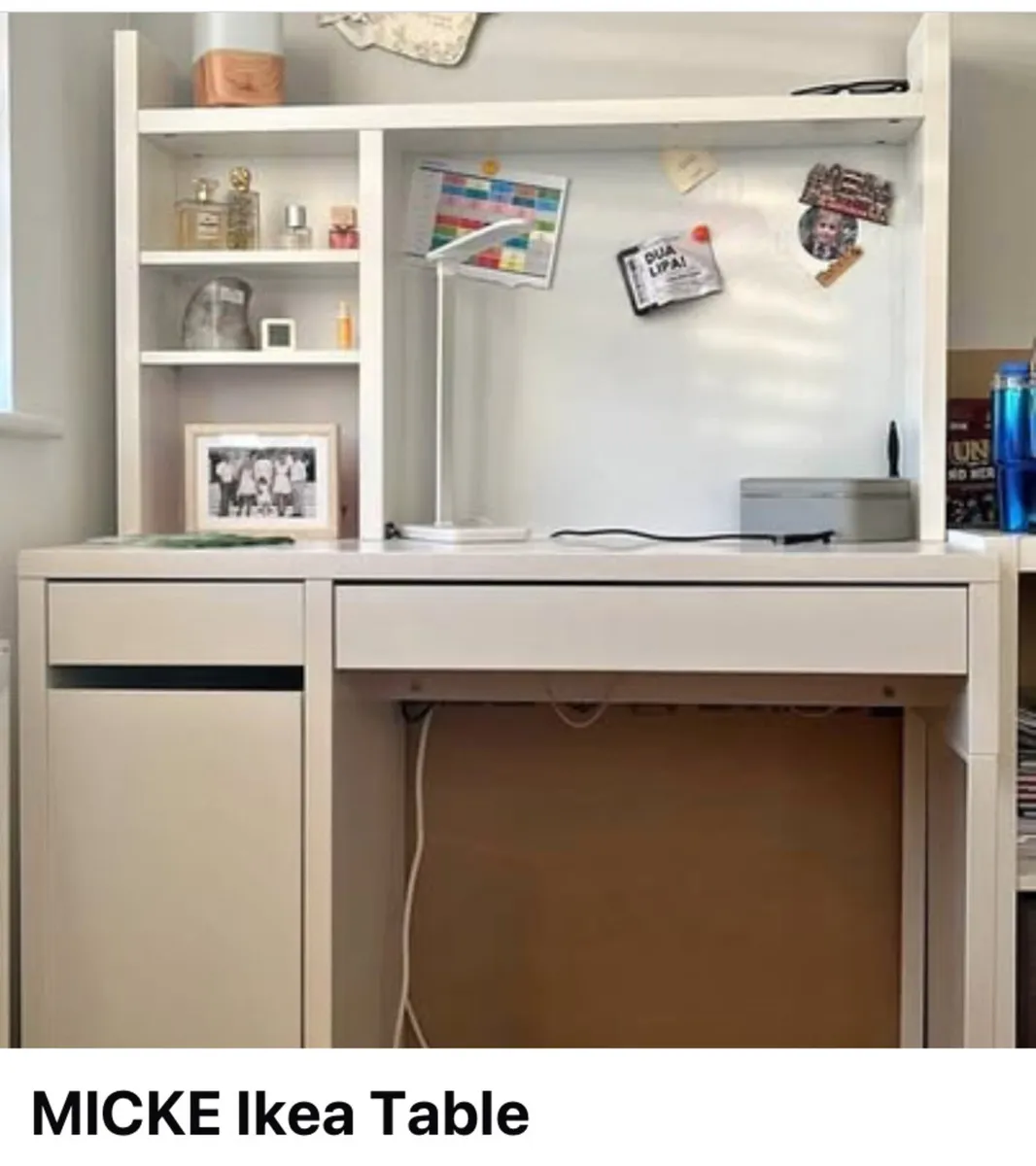 White desk with storage - Image 3