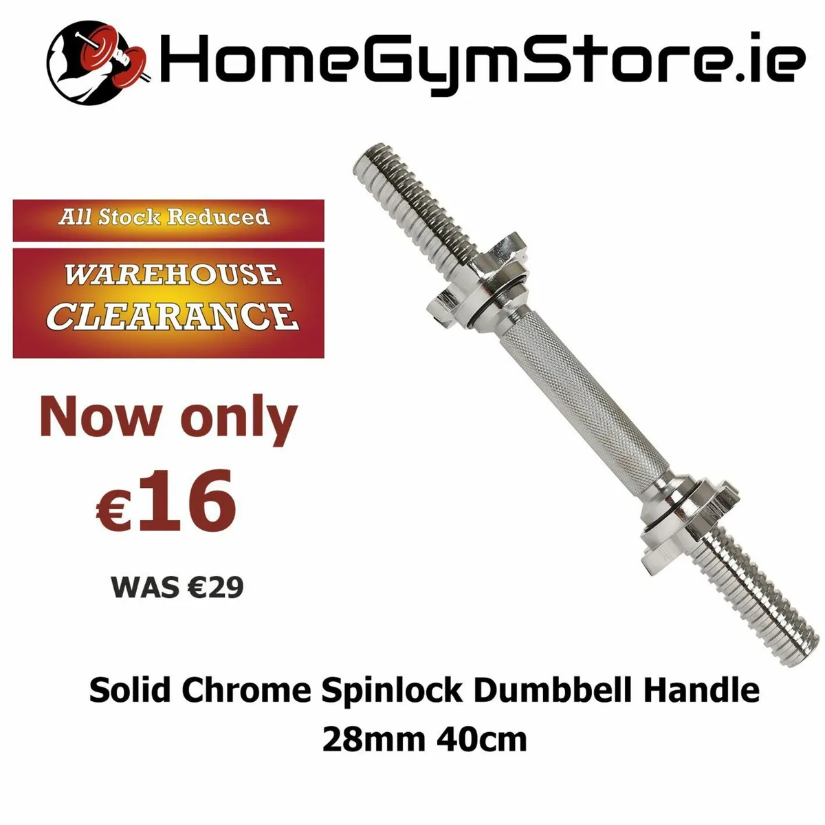 Solid Chrome Straight Barbell 28mm - Image 4