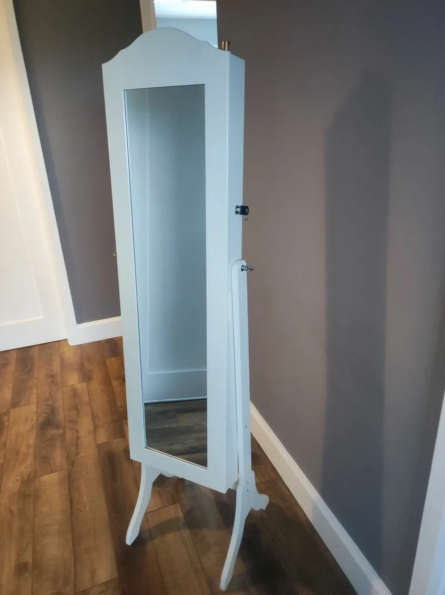 Freestanding Mirror with Jewellery Storage - Image 1