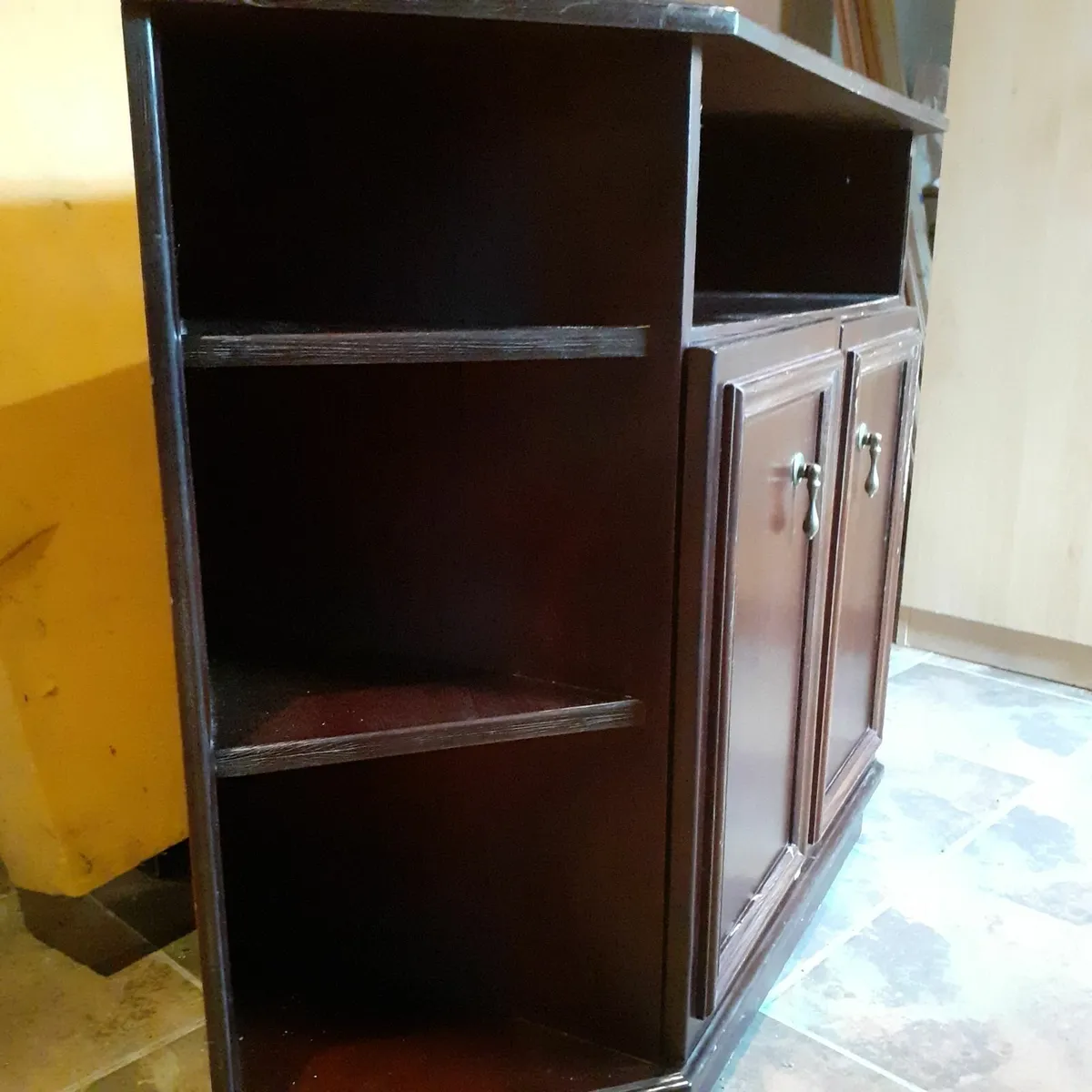 TV mahogany stand - unit - Image 2