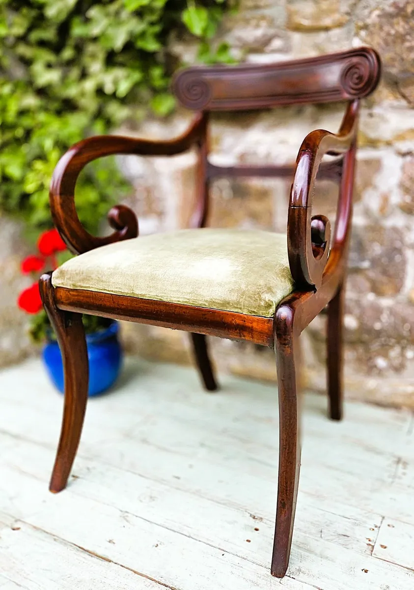 Georgian Mahogany Armchair- Circa 1830 - Image 3