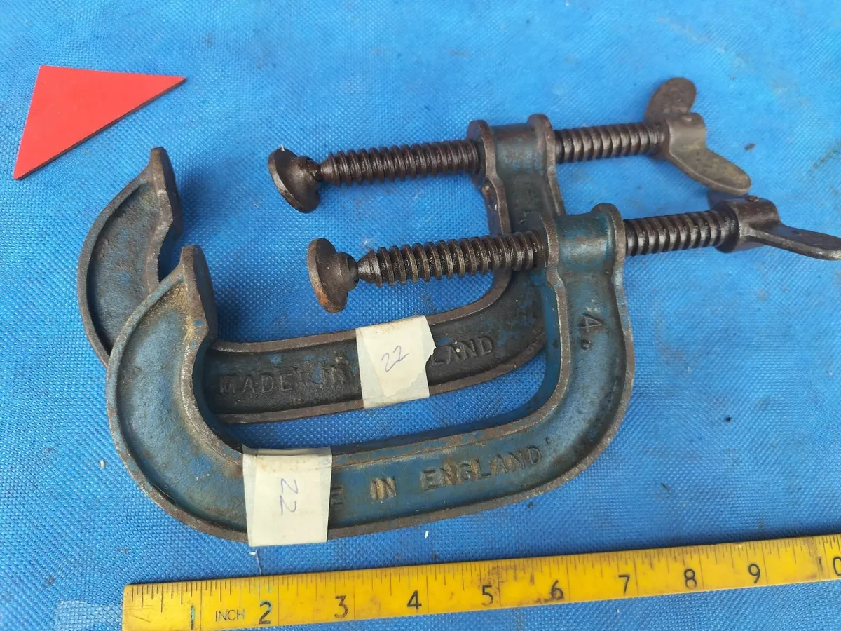 Pair of Record 4" G Clamps - Image 1
