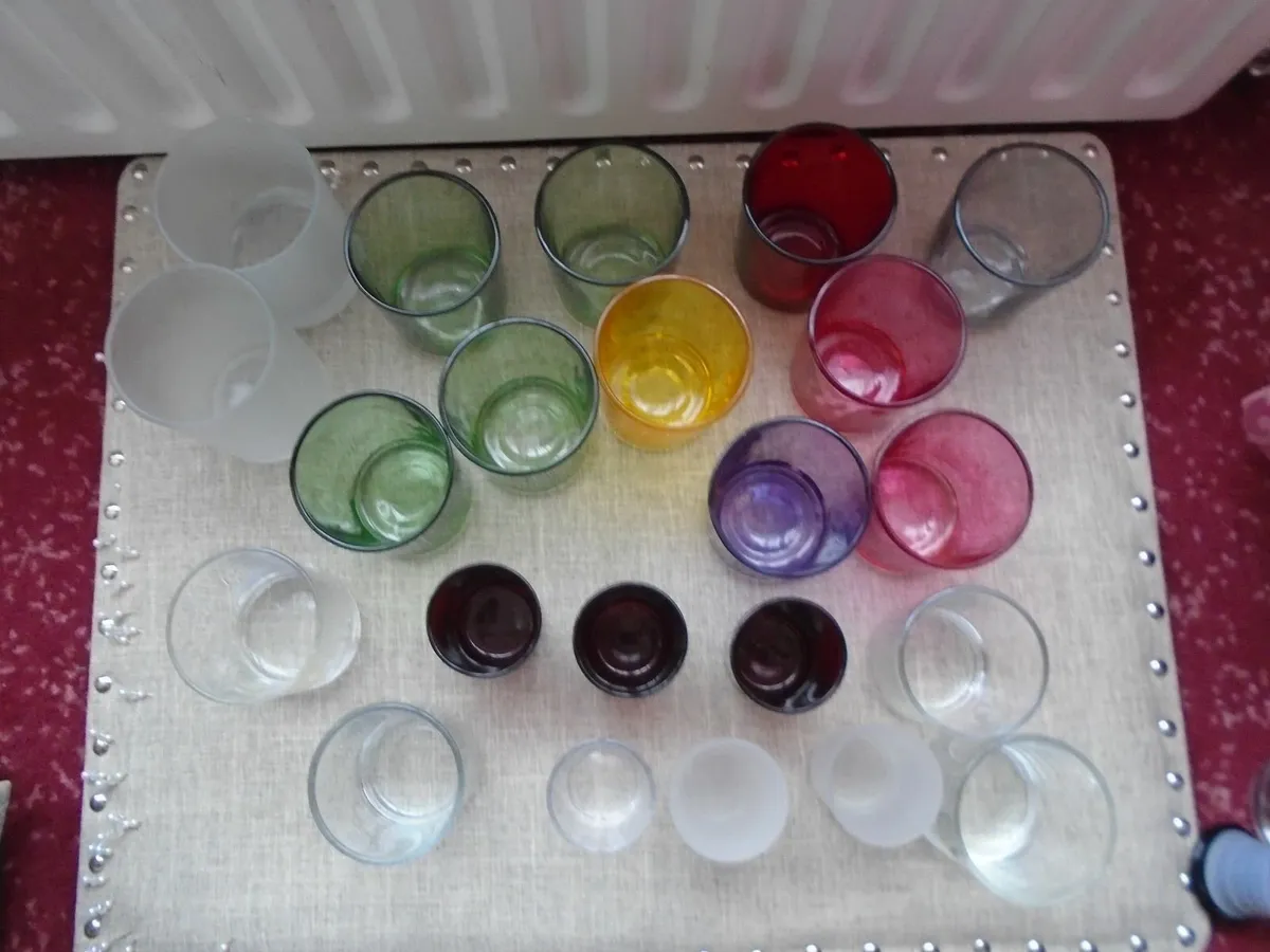 Coloured glass jars, Candle making ,craft supplies - Image 2