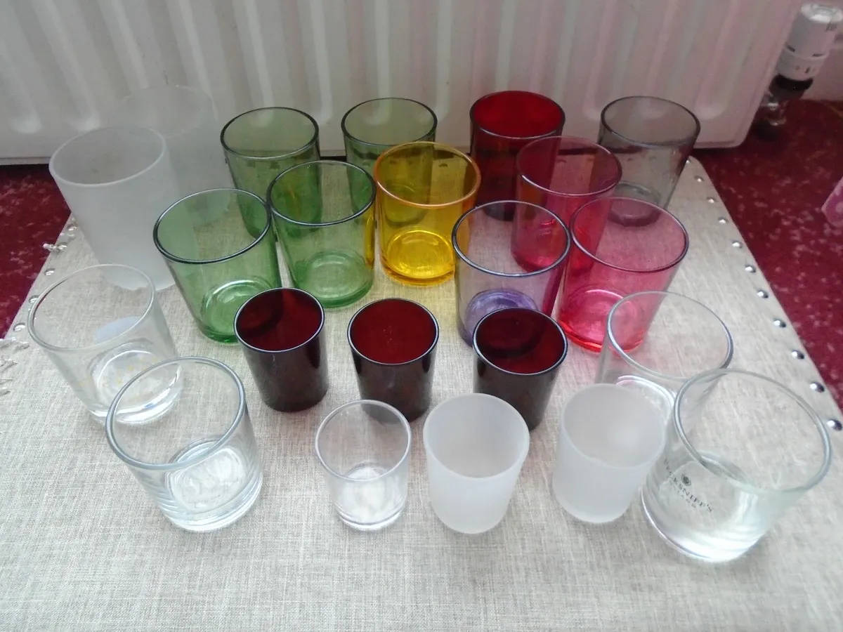 Coloured glass jars, Candle making ,craft supplies - Image 1