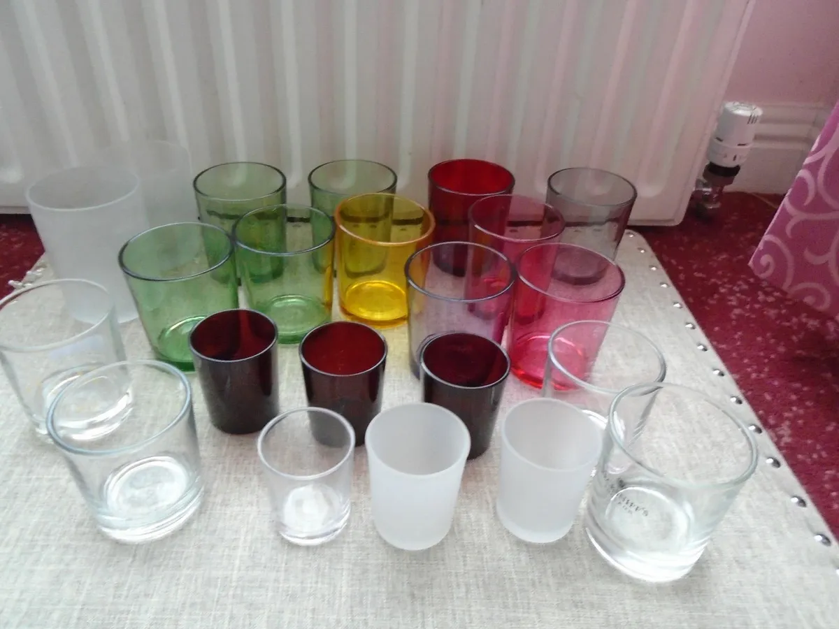 Coloured glass jars, Candle making ,craft supplies - Image 3