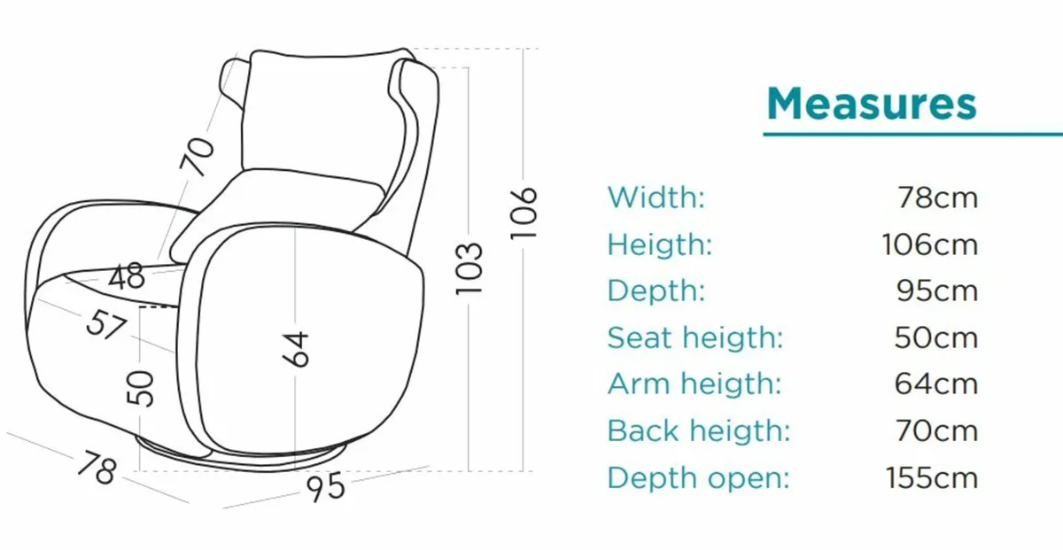 FAMA Kim Swivel and Recline Armchair - Image 2
