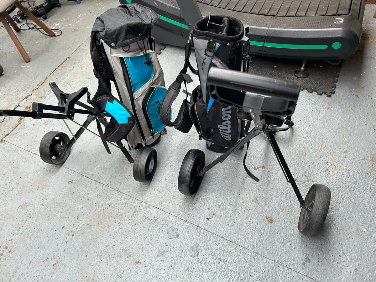 Junior Golf Bags / Trollies x 2 - Image 3