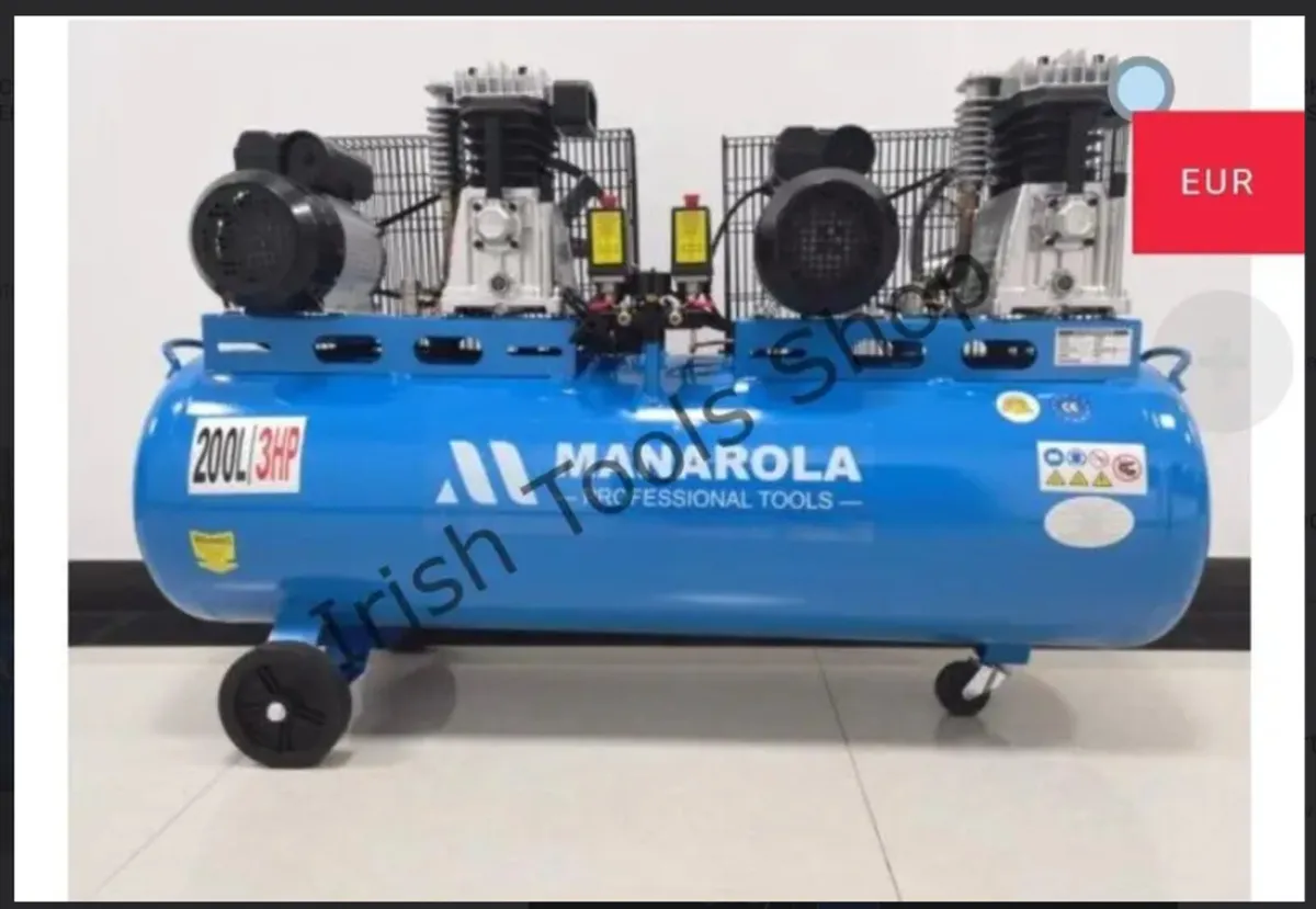 300 litre compressor twin pump