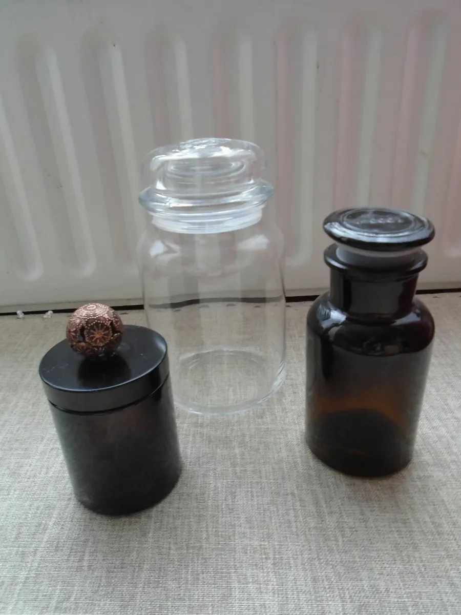 3 x glass jars, Candle jars, Crafts - Image 1