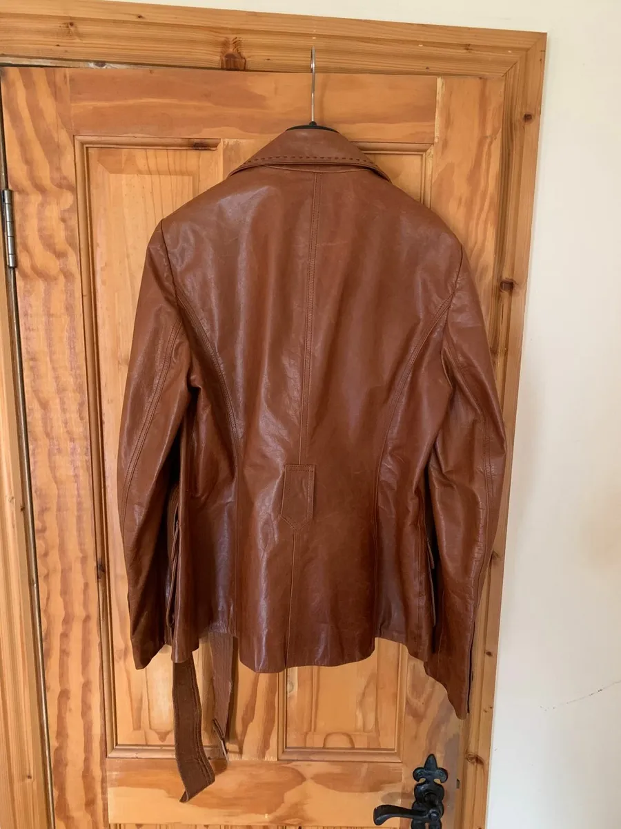 Karen Millen Brown Leather Jacket - Image 3