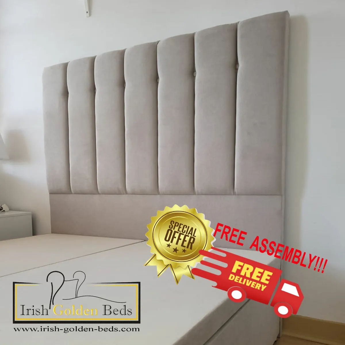 bed frame and headboard,free delivery - Image 1